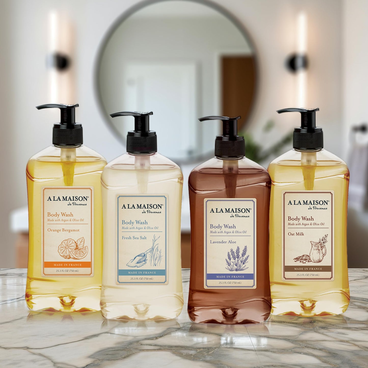 A LA MAISON Fresh Sea Salt Body Wash 25.36 Fl Oz, 2 Pack