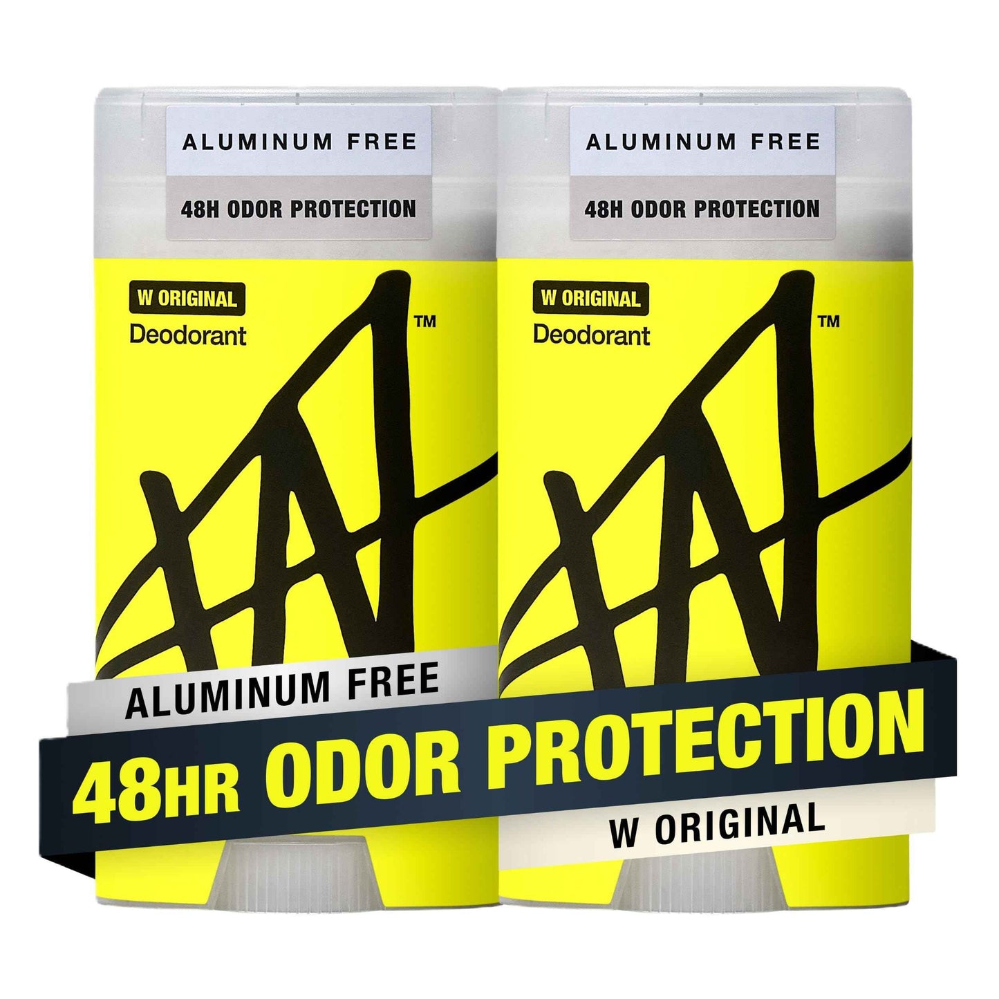 W by Jake Paul Aluminum-Free Deodorant, Odor Blocking, Vitamin-Infused Deodorant for Men - W Original 2.6 oz (Pack of 2)