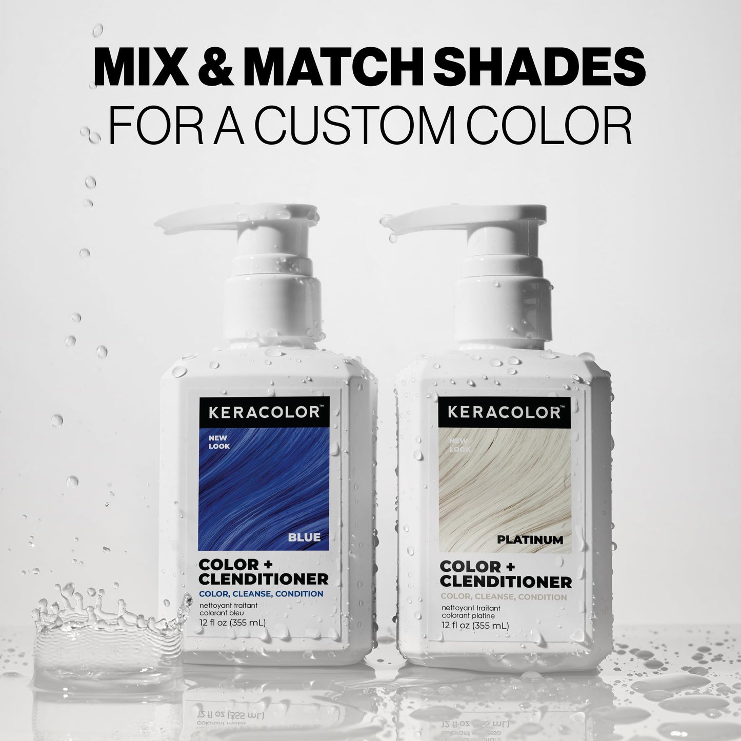 Keracolor Clenditioner BLUE Hair Dye - Semi Permanent Hair Color Depositing Conditioner, Cruelty-free, 12 Fl. Oz.
