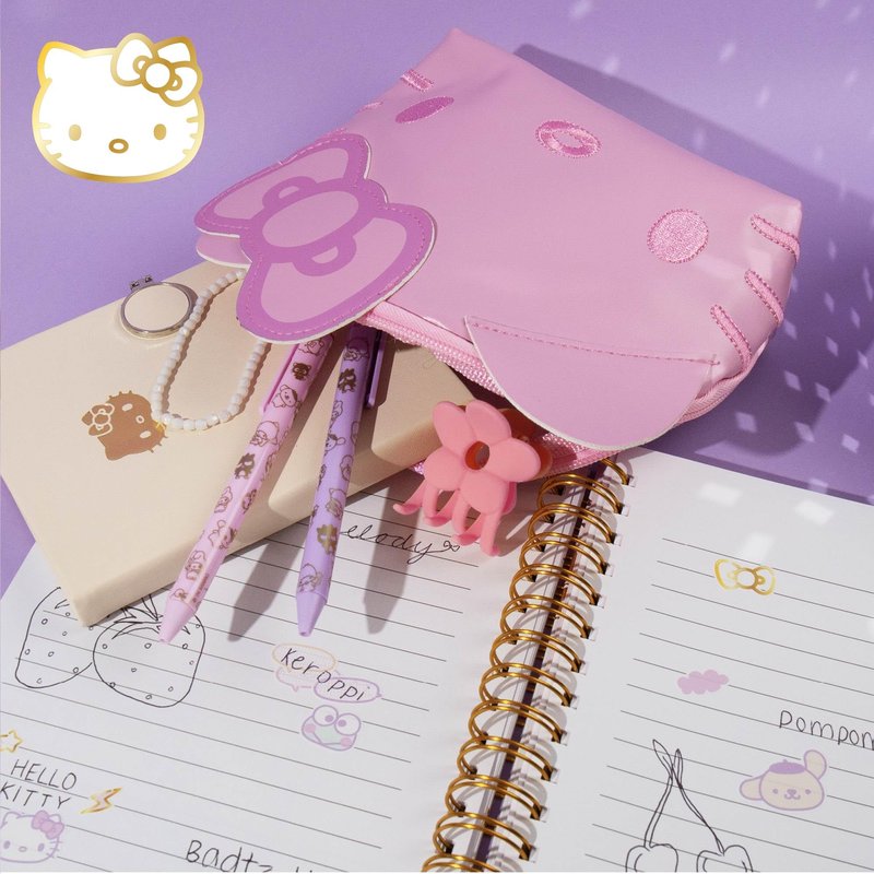 Horizon Group USA Official Sanrio Hello Kitty Pouch, Pink Hello Kitty Pencil Case With Keychain, Cute School Supplies, Sanrio Stuff, Cute Stationery, School Supplies & Makeup Bag