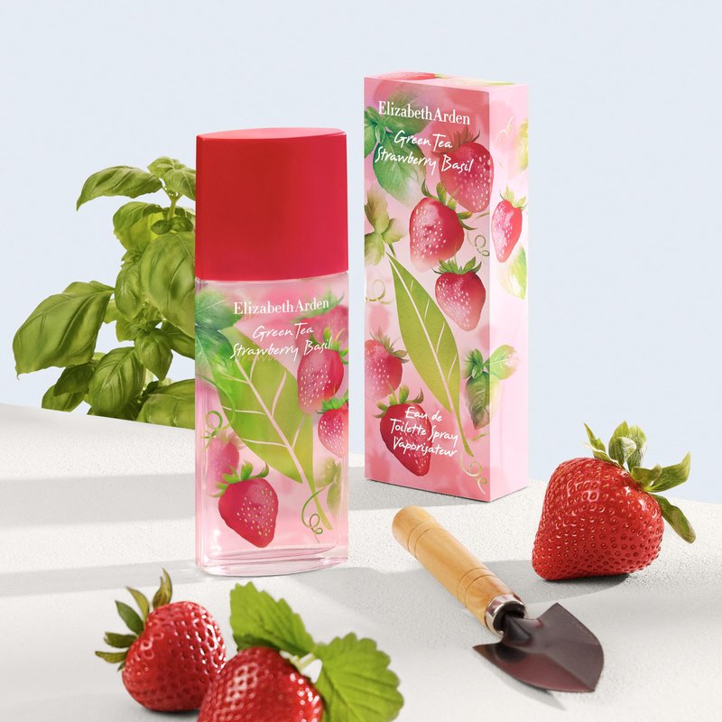 Elizabeth Arden Green Tea Strawberry Basil Eau de Toilette, Perfume for Women, Long Lasting, Fruity & Fresh Fragrance, 1.7 fl oz