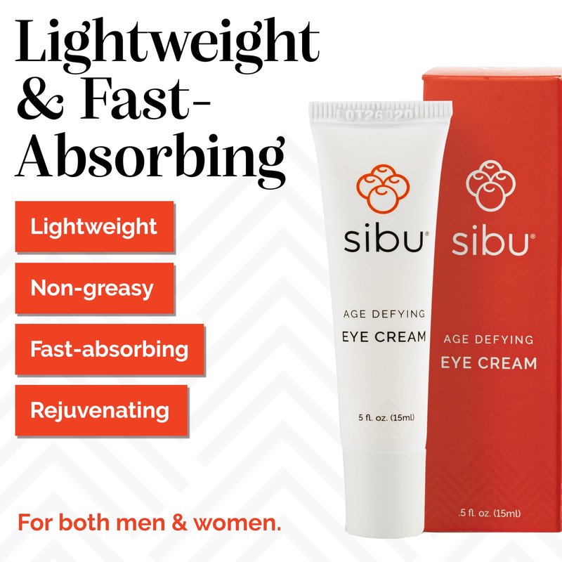 sibu Age-Defying Eye Cream, Made with Premium Himalayan Sea Buckthorn & Hyaluronic Acid (0.5 oz) – Smooths Eye Wrinkles & Reduces Puffiness