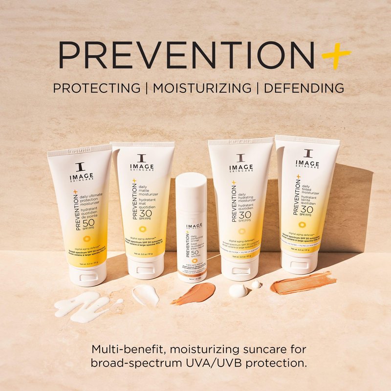 IMAGE Skincare PREVENTION+ Daily Ultimate Protection Moisturizer,SPF 50 Face Sunscreen Lotion,Zinc Oxide,Blendable with No White Cast,3.2 oz,(Pack of 2)