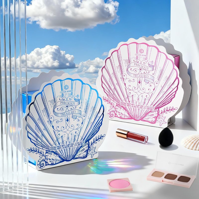 Color Nymph Girls Makeup Gift Set for Teens, Makeup Kit for Girl, Birthday Gift for Teen Girls, 24Pcs Birthday Advent Calendar, Mystery Makeup Box #Blue