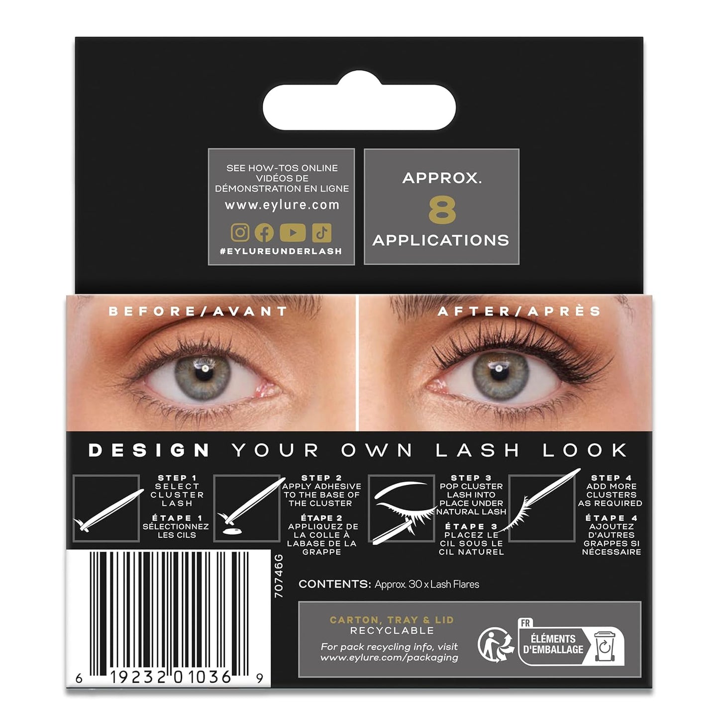 Eylure Underlash Lengthening Clusters - Natural Volume & Length | Easy Application