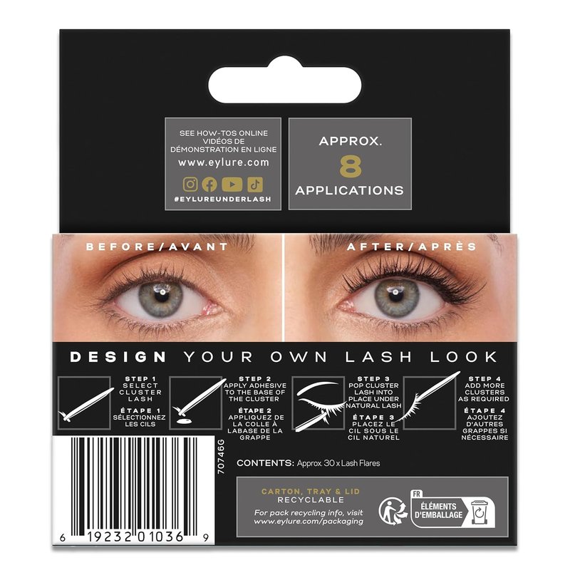 Eylure Underlash Lengthening Clusters - Natural Volume & Length | Easy Application