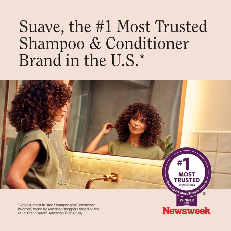 Suave Invigorating Shampoo with Rosemary & Mint, Refreshing & Replenishing Care for Healthy-Looking Hair, No Parabens, Phthalates, or Dyes,12.6 FL OZ Bottle