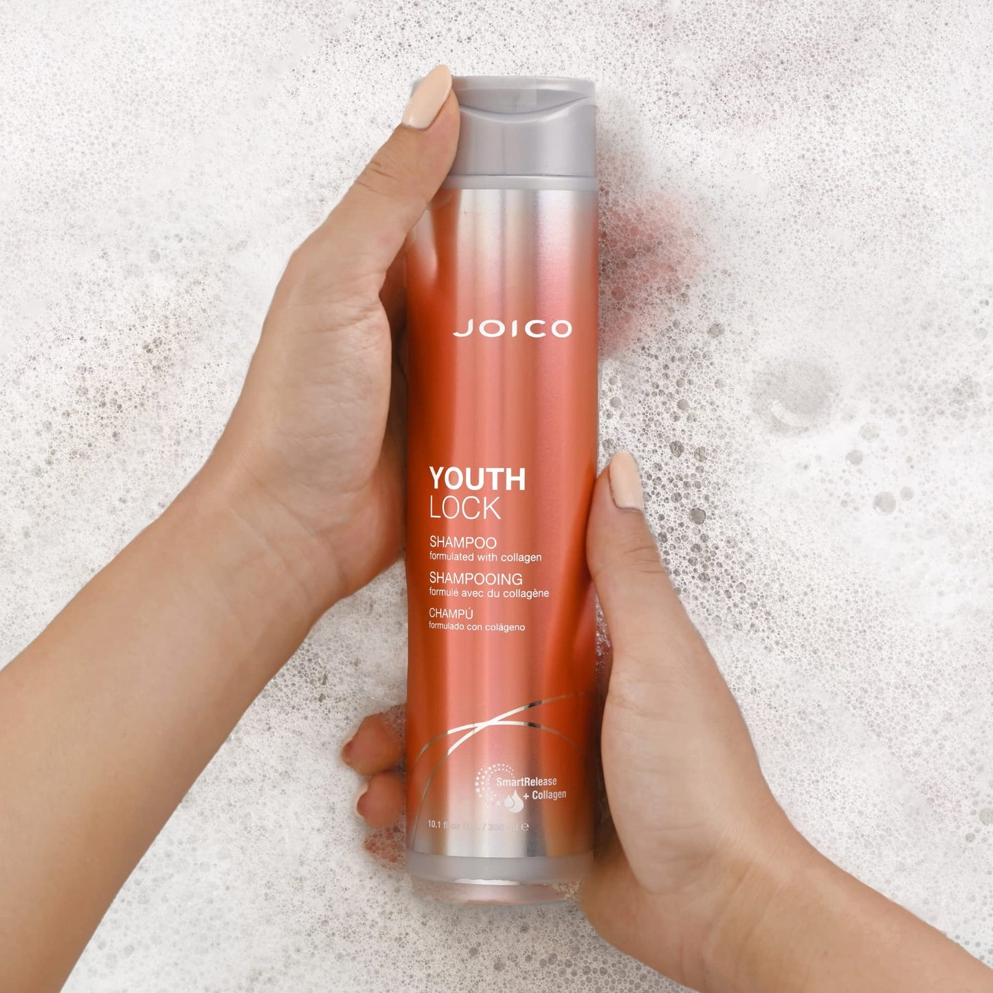 Joico YouthLock Shampoo Formulated With Collagen | Youthful Body & Bounce | Reduce Breakage & Frizz | Soften & Detangle Hair | Boost Shine | Sulfate Free | With Arginine | 10.1 Fl Oz