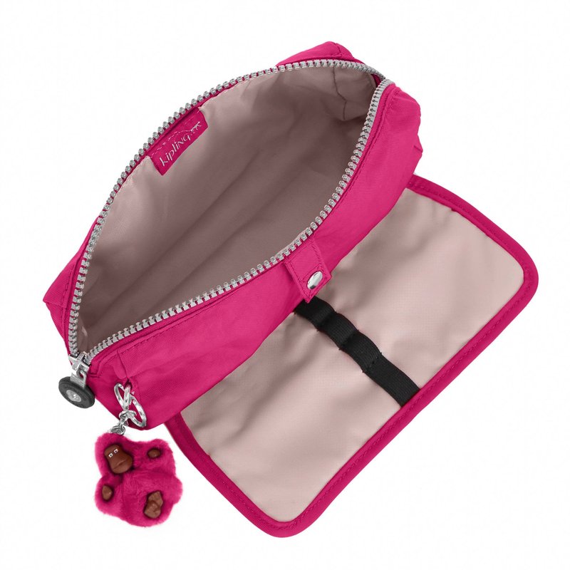 Kipling Wolfe Pencil Pouch Very Berry
