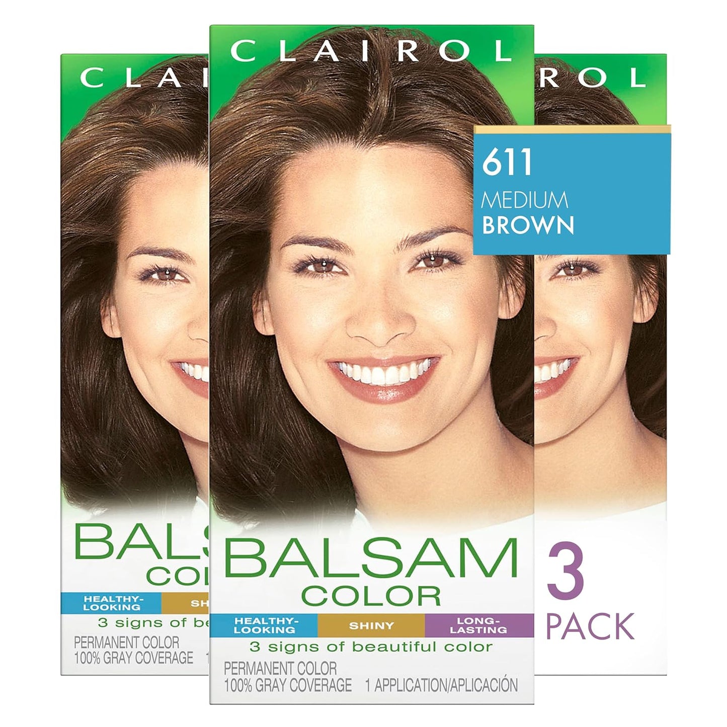Clairol Balsam Permanent Hair Dye, 618 Black Hair Color, Pack of 1