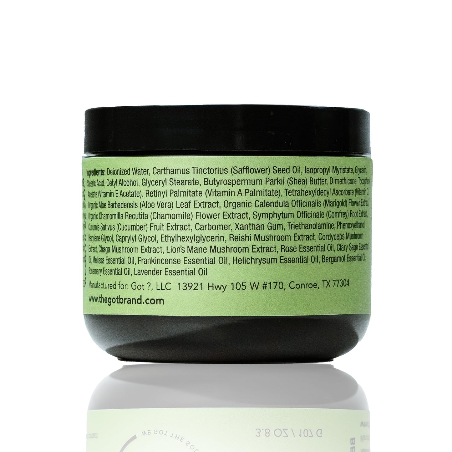 Got? Mushroom Face Moisturizer, Hydrating Face Cream with Reishi, Chaga, Cordyceps & Lion's Mane Mushrooms, Shea Butter & Vitamin E for Men & Women, 3.8 oz