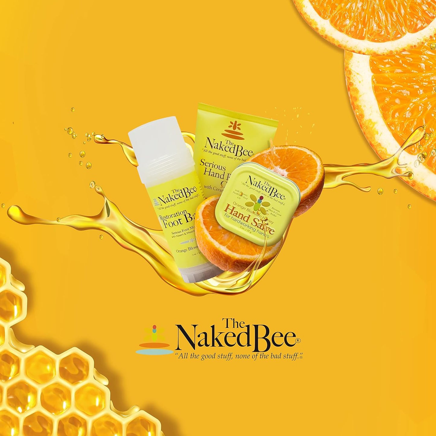 Naked Bee Orange Blossom Honey Hand Repair Cream Lotion - Ceramide 3 | 2 Pack