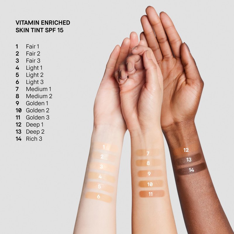 Bobbi Brown Vitamin Enriched Skin Tint SPF 15 | Broad Spectrum SPF Skin Tint | Hydrating Tinted Moisturizer | Vitamins B, C, & E, 1.7 Fl Oz, Light 3
