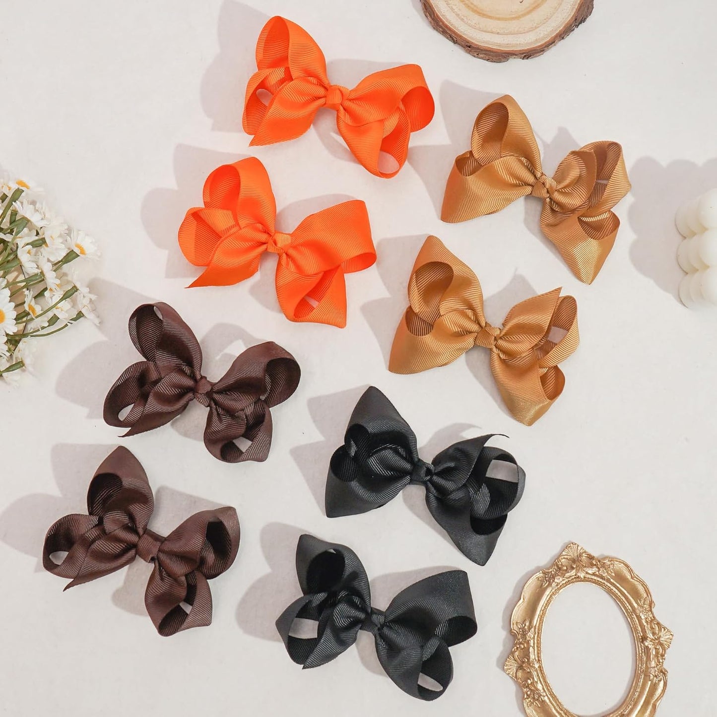 40Pcs 3 inch Hair Bows for Girls Grosgrain Ribbon Toddler Back to School Hair Accessories with Alligator Clips for Baby Girls Kids in Pairs