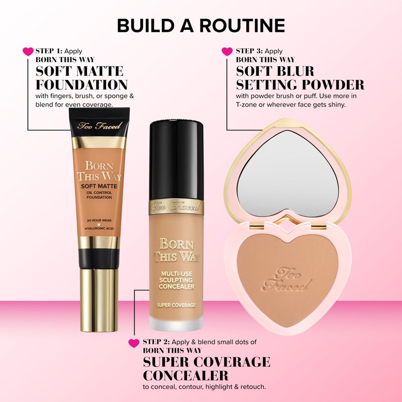 Too Faced Born This Way Super Coverage Multi-Use Concealer | Full-Coverage Hydrating Concealer for Dark Circles & Blemishes with Natural Finish | Hyaluronic Acid & Coconut Water, Almond, 0.45 Fl Oz