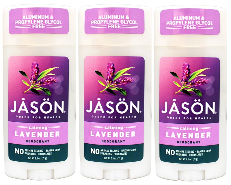 JASON Calming Lavender Deodorant Stick, 2.5 Ounce Sticks (Pack of 3)