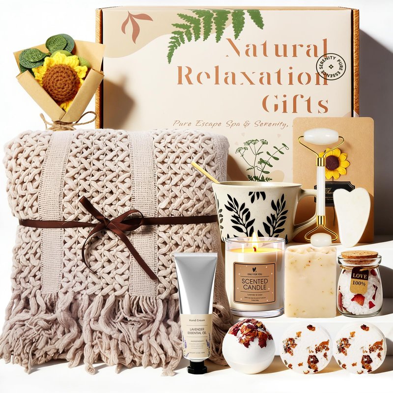 Birthday Gift for Women, Get Well Soon Self Care Package, Unique Spa Gift Basket Thank You Gifts for Mom Grandma Wife Best Friend Sister Her Mothers Day
