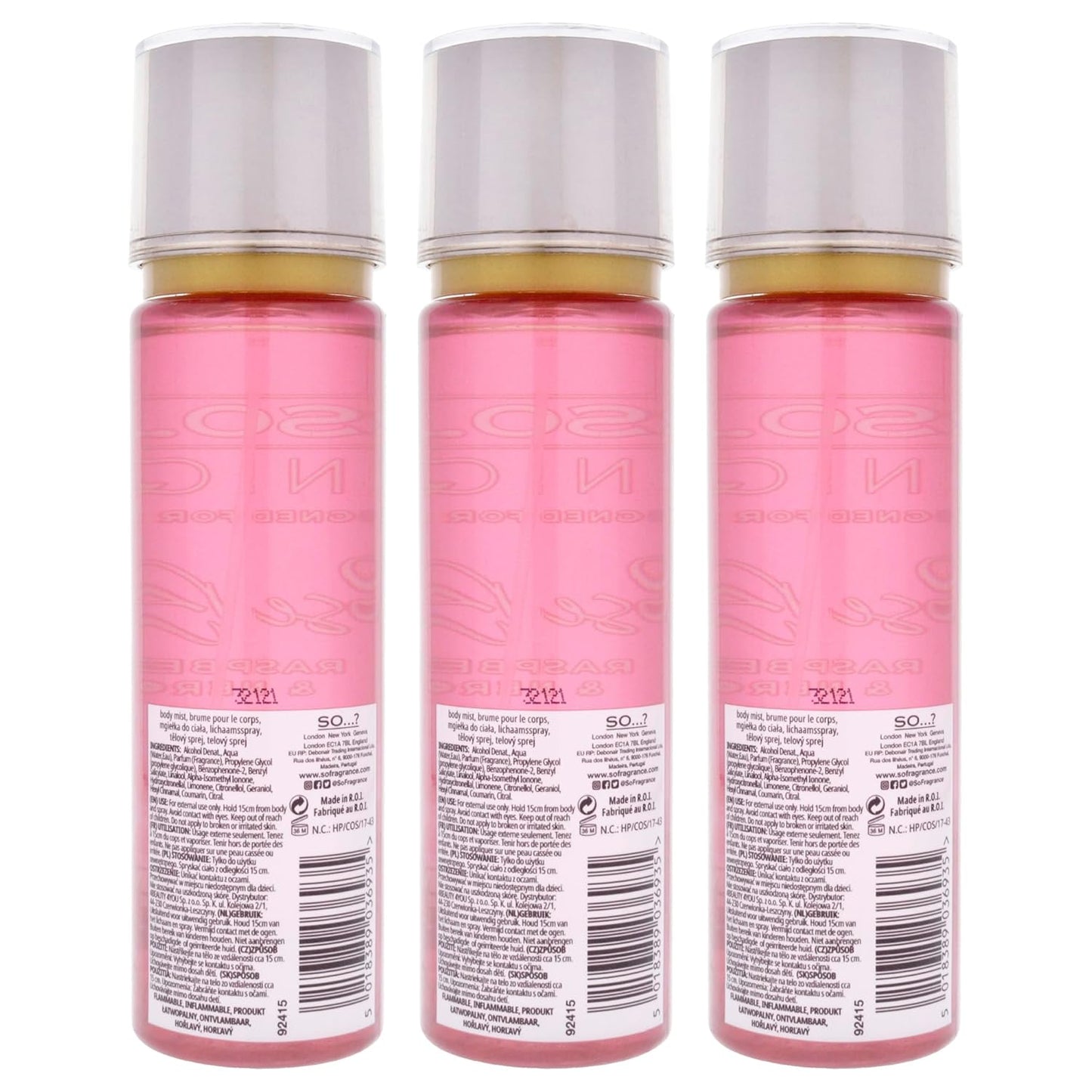 Rose Berry Body Mist for Women - Unique Fragrance | 5.1 oz - Pack of 3