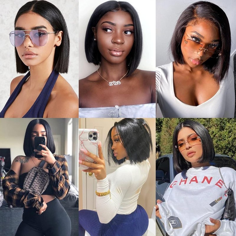 Liang Dian Straight Bundles Human Hair 8 8 10 10 Inch Natural Color Bundles Human Hair 12A Brazilian Virgin Hair 100% Unprocessed Quick Weave Hair Bundles