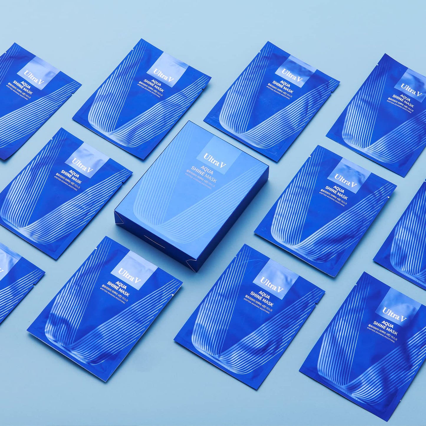 ULTRAV Anti Aging Facial Mask Sheet – Antioxidant, Deep Moisturizing – Hypoallergenic Tencel Sheet - Aqua Shine Mask 10 Sheets
