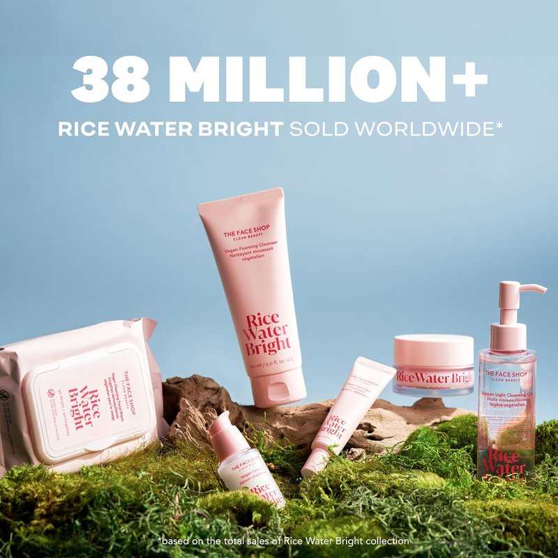 Rice Water Bright Vegan Cream - Quick-Absorbing Moisturizer with Niacinamide & Hyaluronic Acid | Korean Skin Care