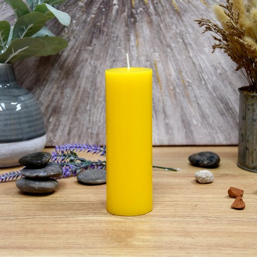6 Inch Yellow Pillar Candle