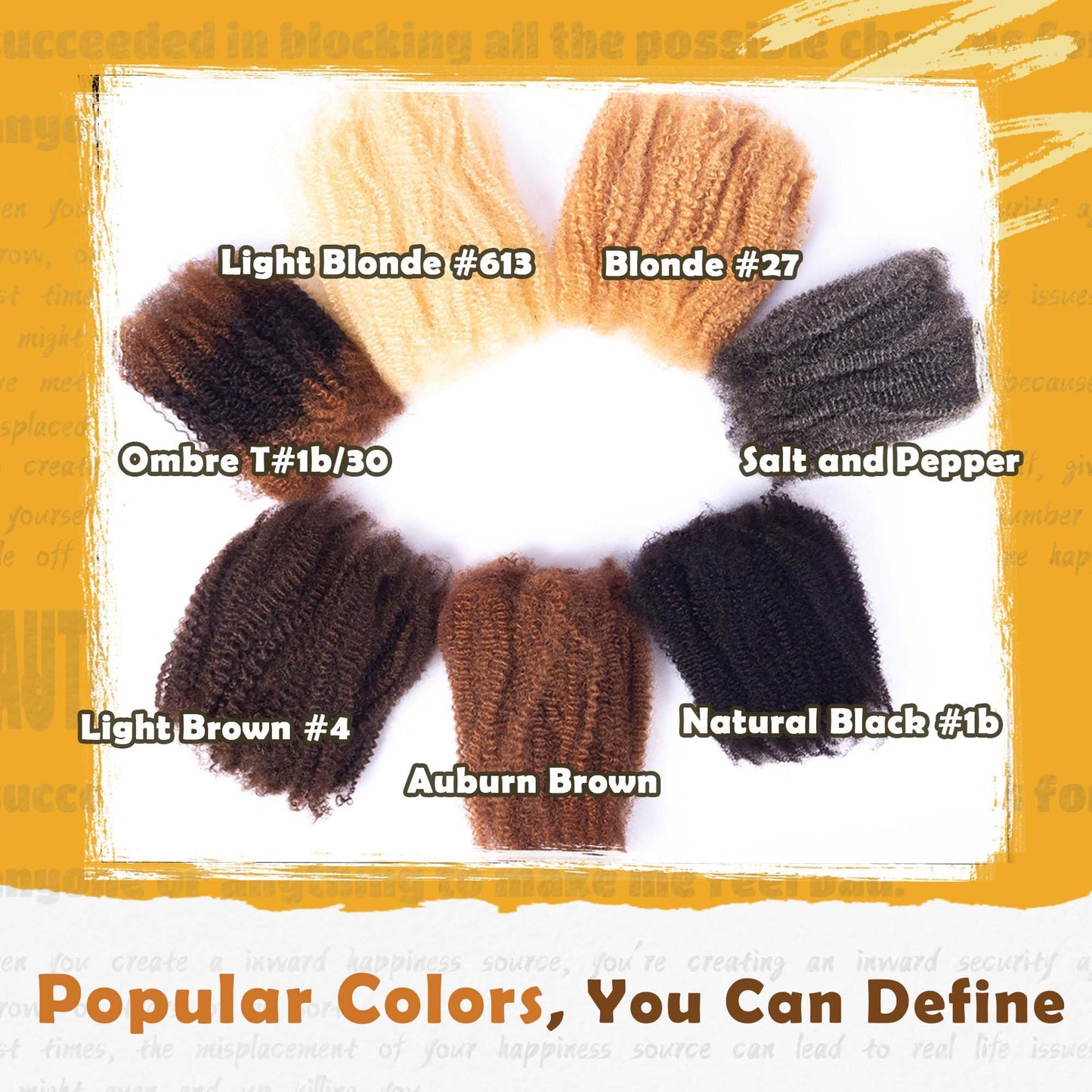 Afro Kinky-Curly Human Hair Bulk for Twist, Dreadlocks Making, Repairing and Extending Locs,100% Afro Kinkys Bulk Human Hair Natural Black Color, 16inches, 50g/pack Can be Dyed