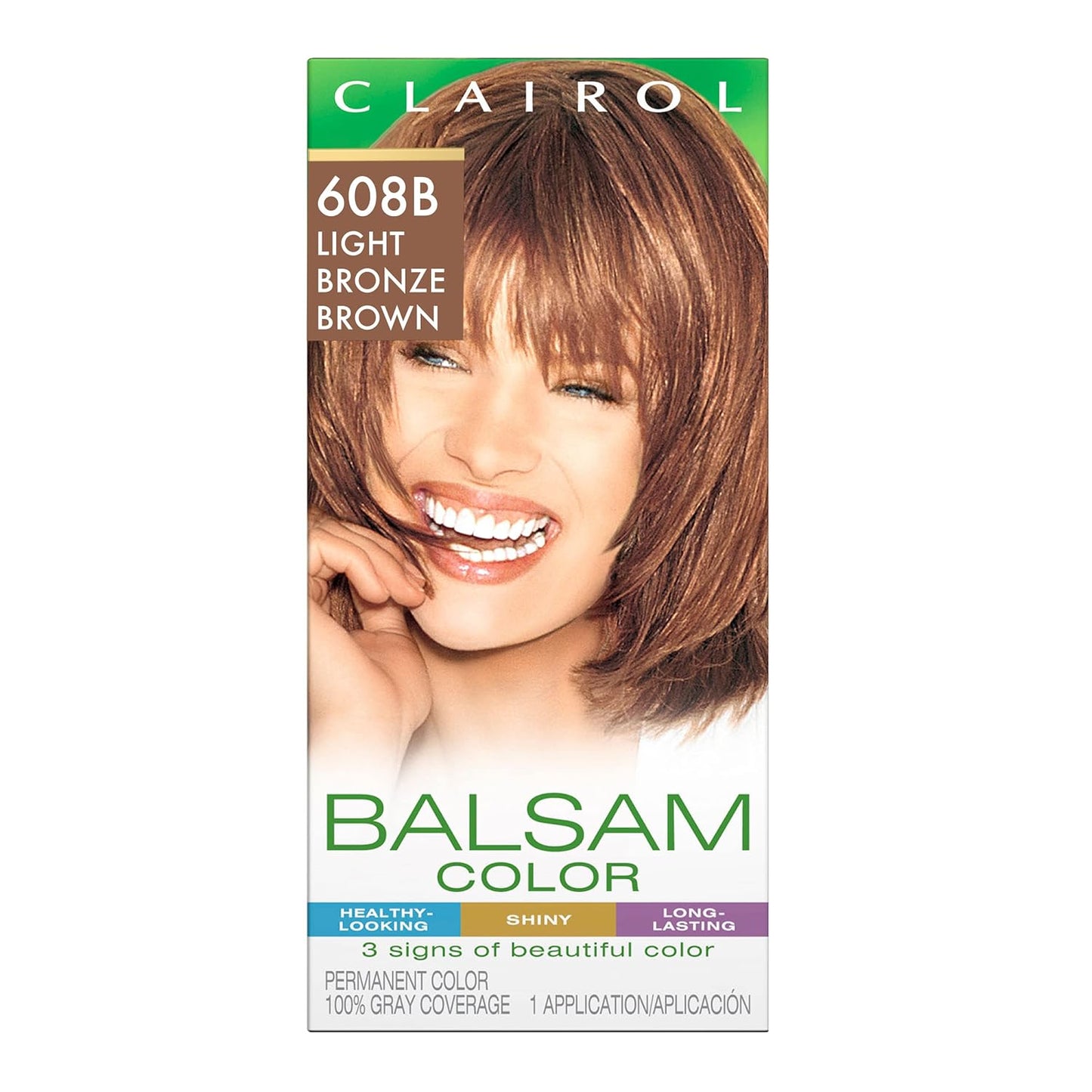 Clairol Balsam Permanent Hair Dye, 618 Black Hair Color, Pack of 1