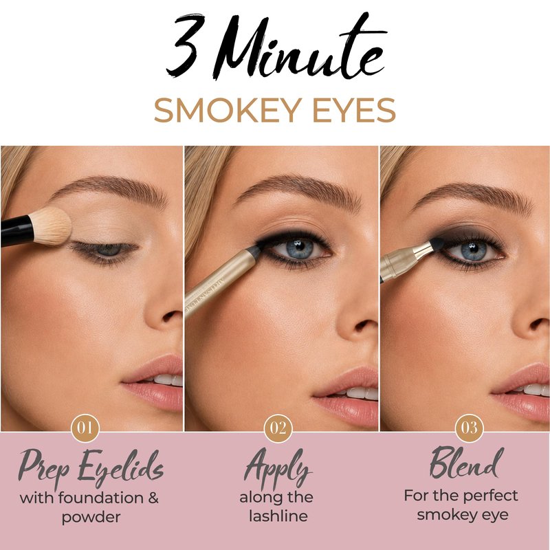 Artisan L'uxe Beauty Velvet Jumbo Black Eyeliner with Free Sharpener | Blendable Makeup for Smokey Eyes - Waterproof Smudge Proof Pencil Eyeliner, Built-in Smudger & Long Lasting