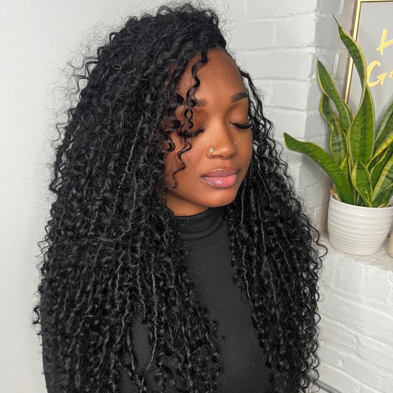 14A Grade High Amplitude Indian Wave Bulk boho braids Human Hair Braiding 100% Brazillian Virgin Hair Extensions 2Bundle/Pack 100g More Density for Micro braiding No Weft (Deep wave, 16inch)