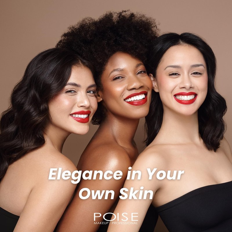 POISE Makeup HD Crème Lip and Cheek Compact | High Pigment Cheek Blusher and Lipstick in One Hydrating for Skin Infused w/Shea Butter, BEAUTIFUL