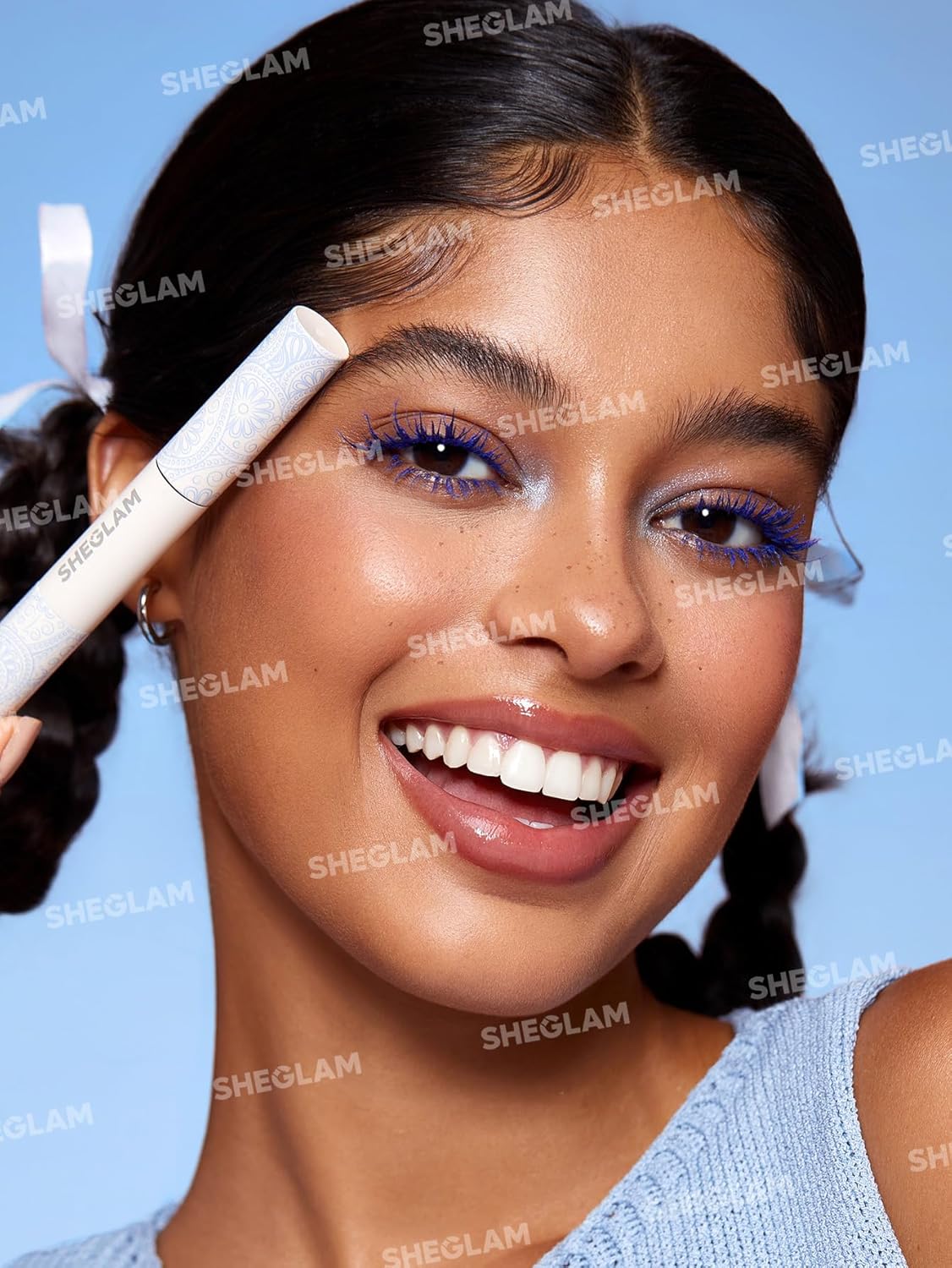 SHEGLAM 2 In 1 Black Volume and Length Waterproof Mascara Long Lasting Dual-Ended Tubing Eye Makeup