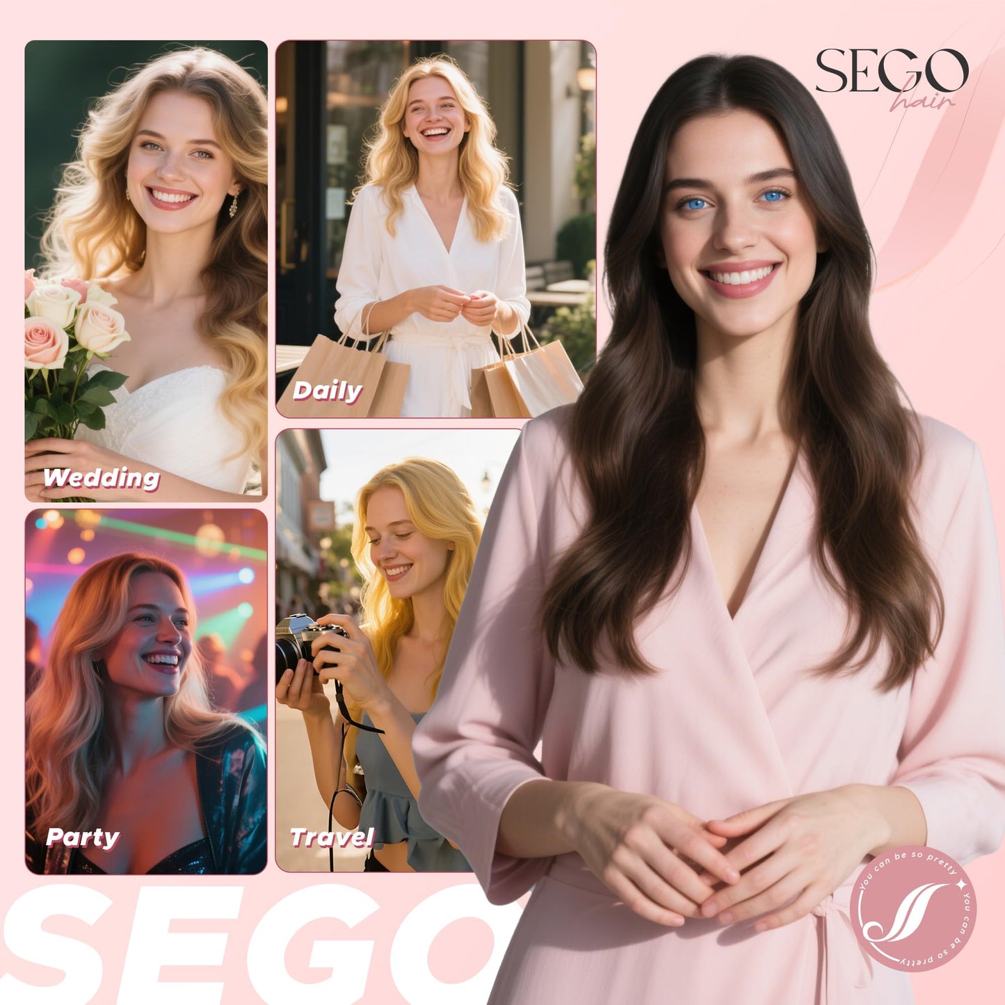 SEGO Clip In Short Hair Extensions Real Human Hair Single 6 Pcs Individual Clip Ins Remy Straight Soft Seamless Hairpieces for Women -10 Inch #02R Dark Brown
