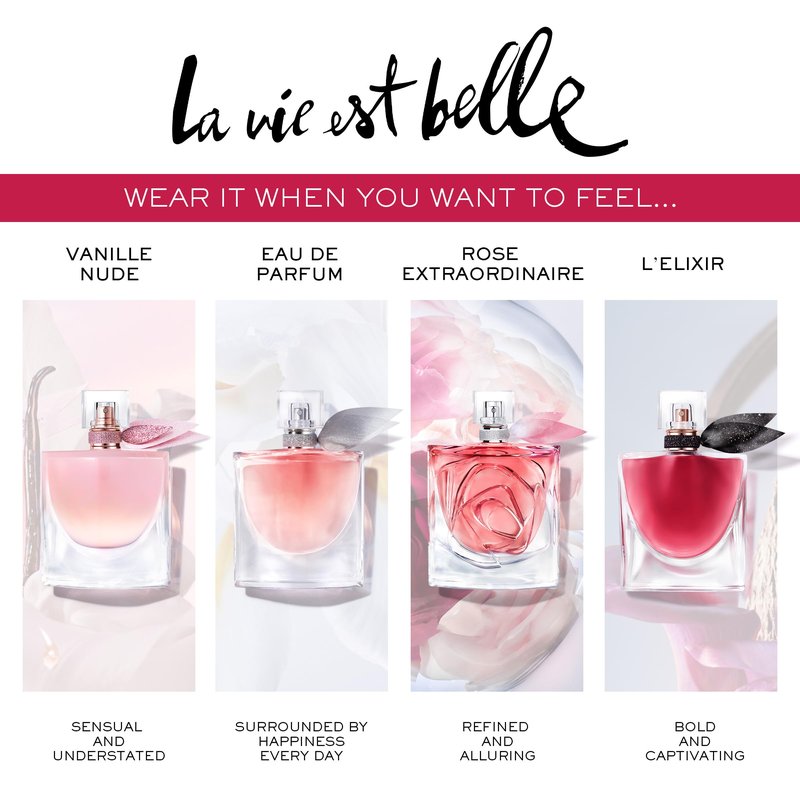 Lancôme La Vie Est Belle La Vie Vanille Nude Eau de Parfum - Long Lasting Fragrance with Notes of Solar Jasmine, Glazed Bourbon Vanilla, White Musk - Floral & Sweet Women's Perfume 0.34 Fl Oz.