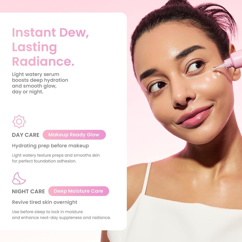 Glow Skin Prep Primer Serum - Hydrating Makeup Gripping Base with Triple HA & Biopeptides | 45 ml / 1.52 fl. oz.