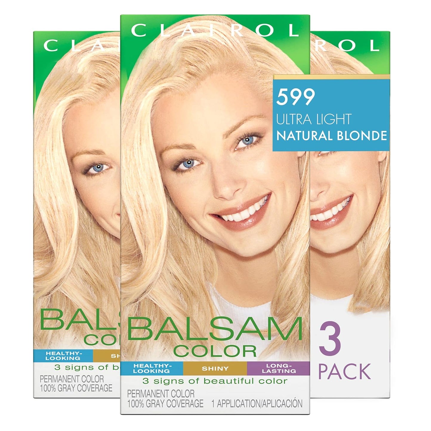 Clairol Balsam Permanent Hair Dye, 618 Black Hair Color, Pack of 1