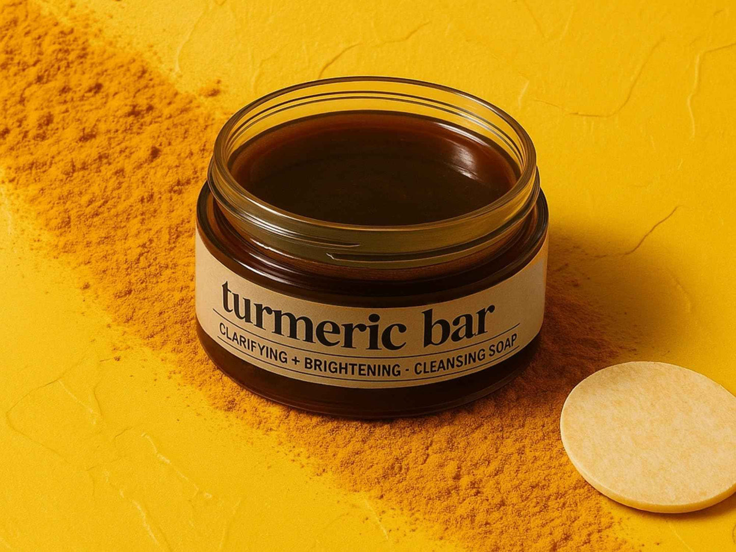 Joli Noir Turmeric Cleansing Soap Bar In A Jar