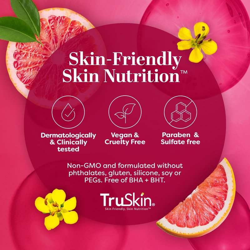 TruSkin Vitamin C Super Serum for Face - Five Skin Benefits in One Serum with Vitamin C, Retinol, Niacinamide, Hyaluronic Acid & Squalane - Brighten, Firm & Smooth the Look of Skin, 2 Fl Oz