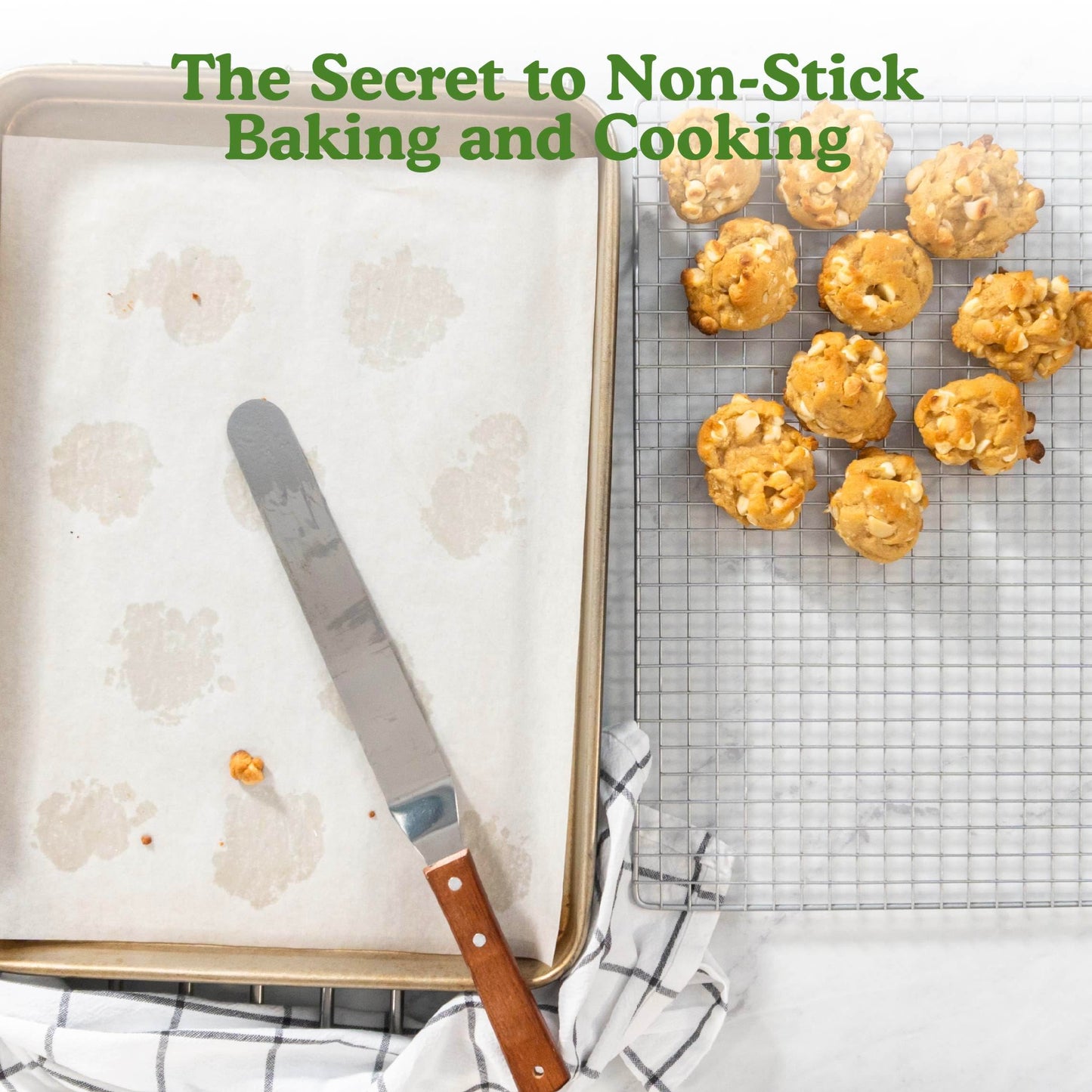 Regency Wraps Parchment Paper For Non-Stick Cooking and Baking, Lining Cookie Sheets, Cake Pans, Air Fryer and Microwave safe, Greaseproof, white, 30ft Roll (pack of 1)