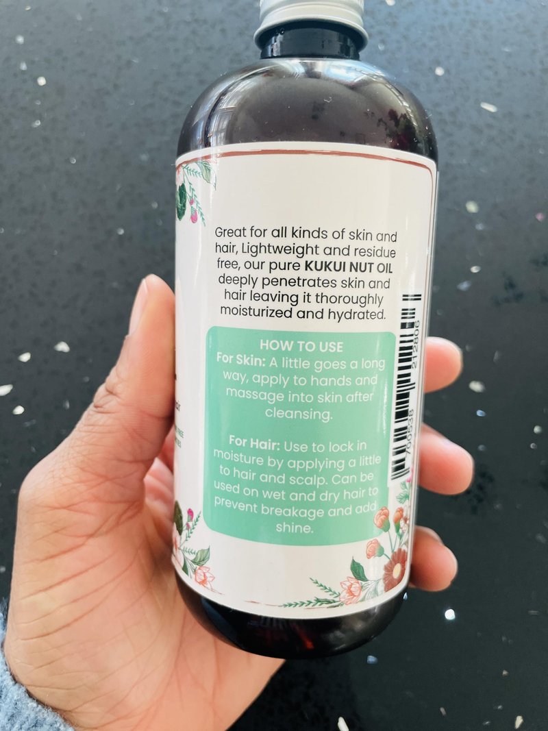 Oslove Organics Pure Kukui Nut oil- Cold Pressed, use for lotions, soaps, serums, body butters and more. Great for skin and hair care-12 oz (12 oz)