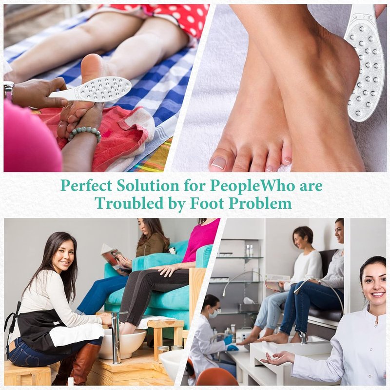 Stainless Steel Foot File Callus Remover - Double-Sided Metal Rasp for Professional Pedicure | Easy to Clean, Classic Style