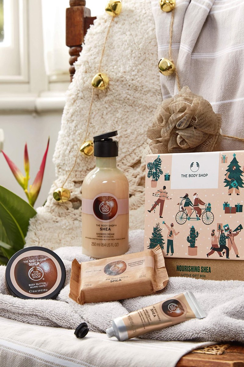 The Body Shop Nourishing Small Gift Set, Made With Community Trade Shea Butter, 11.15 Fl Oz