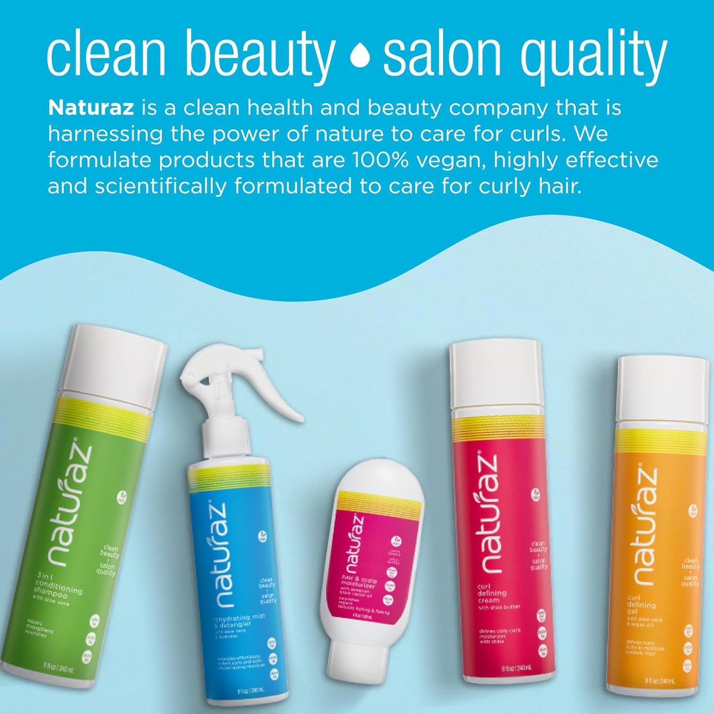 Curly Hair Detangler Spray - Natural Leave-In Conditioner for Kids & Adults | Softens Dry, Damaged Curly Hair - 8 fl oz