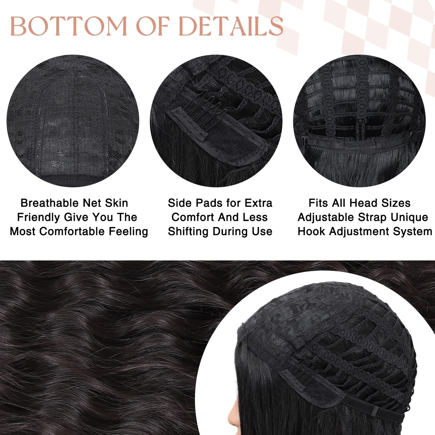 Atohallan Long Dark Brown Wig for Women 36 inch Super Long Water Wavy Wigs Heat Resistant Synthetic Soft Wavy Fluffy Curly Wig for Daily Party Use Halloween Wig
