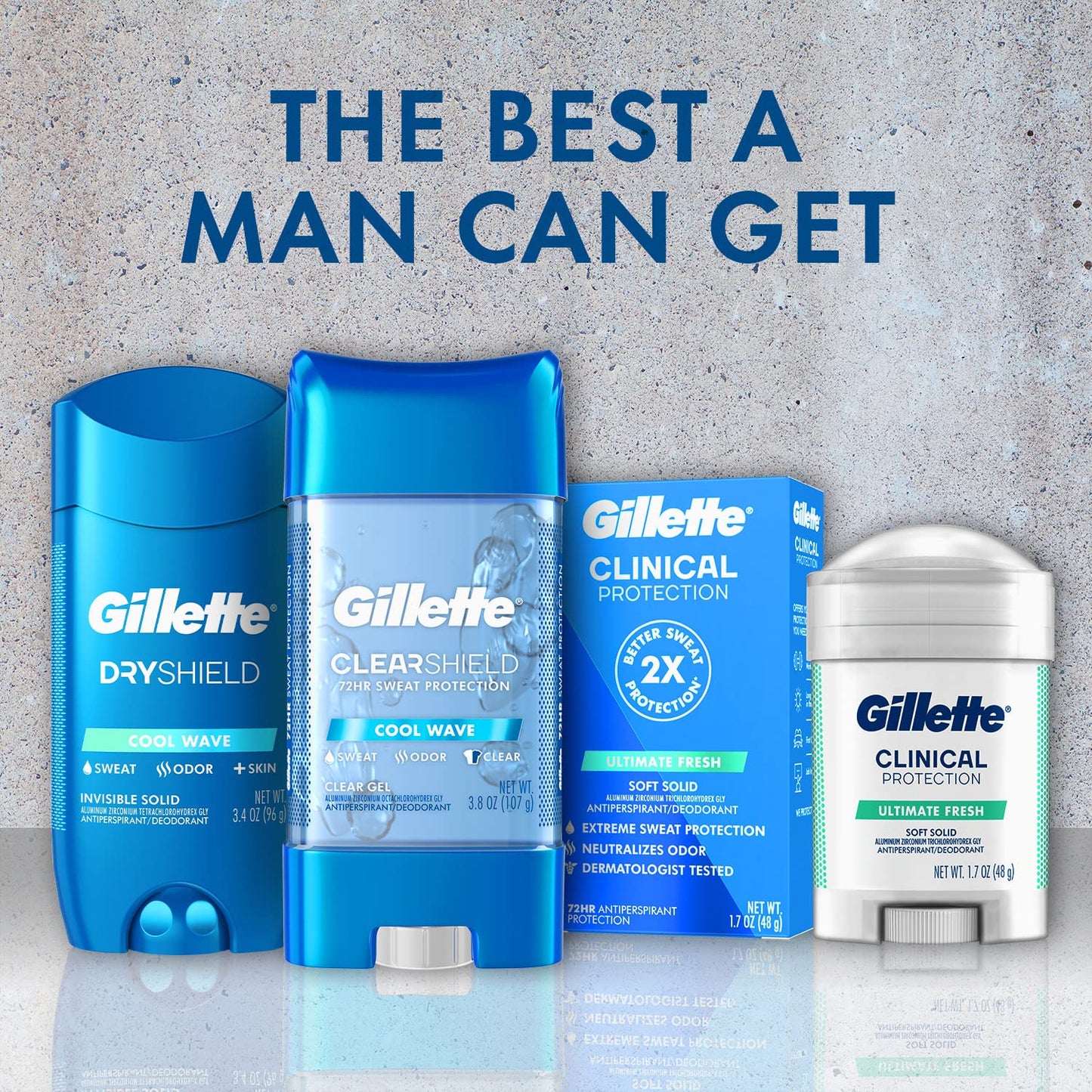Gillette Aluminum Free Deodorant for Men, Dry Spray, Tropical Breeze, 4.3 Oz (Pack of 3)