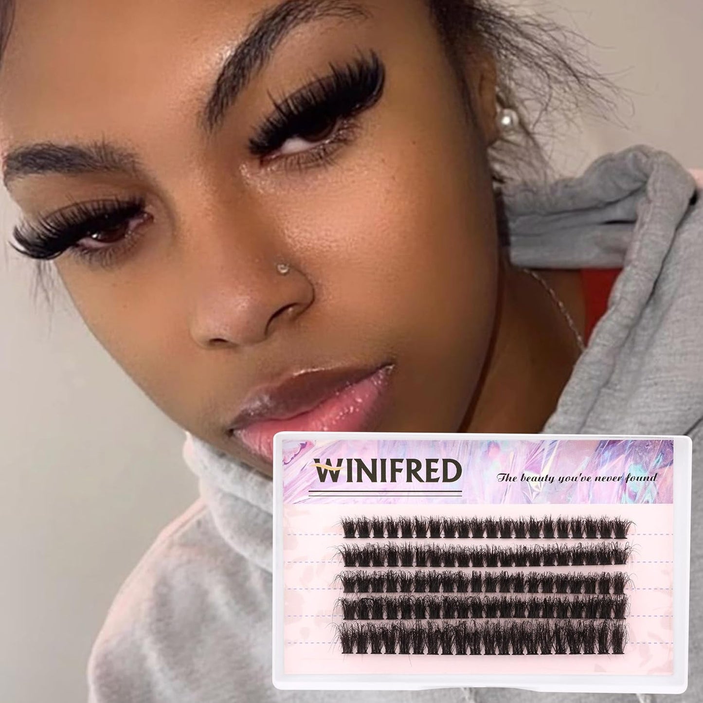 Winifred Bottom Lash Clusters Thick Volume Lower Lash Extension DIY Individual Lashes Bottom Clusters Lashes for Cluster Eyelash Extensions (168pcs)