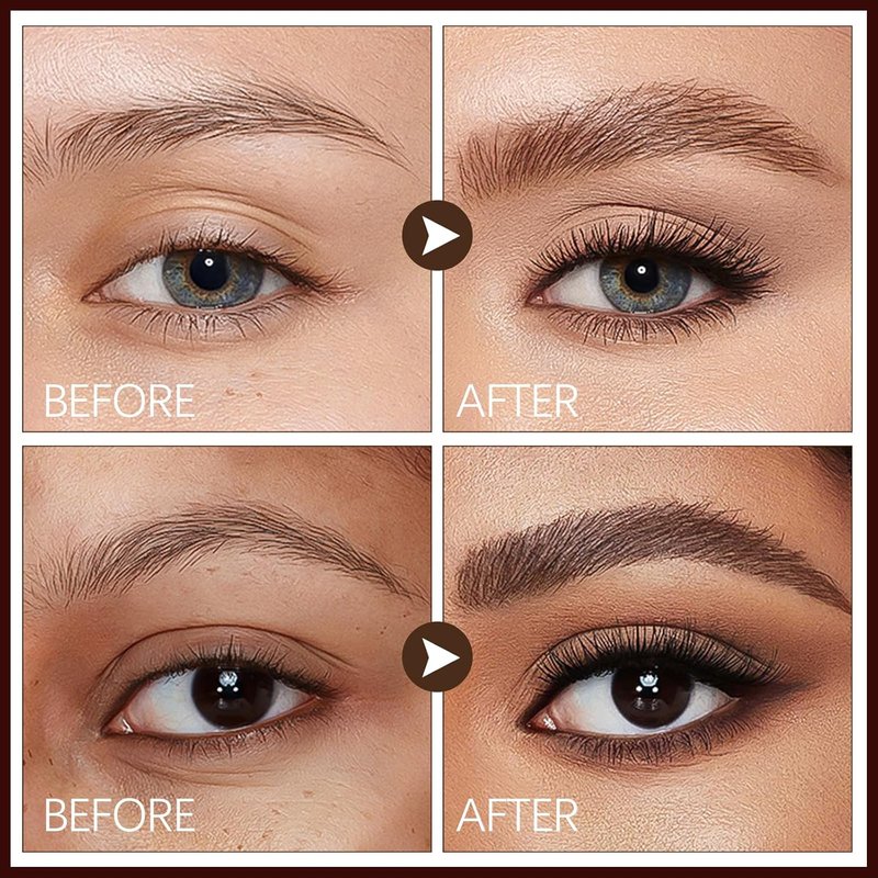 Microblading Eyebrow Pencil - Retractable Definer with Angled Precision Tip | Long-Lasting Waterproof, 0.1MM Ultra Slim, Deep Brown