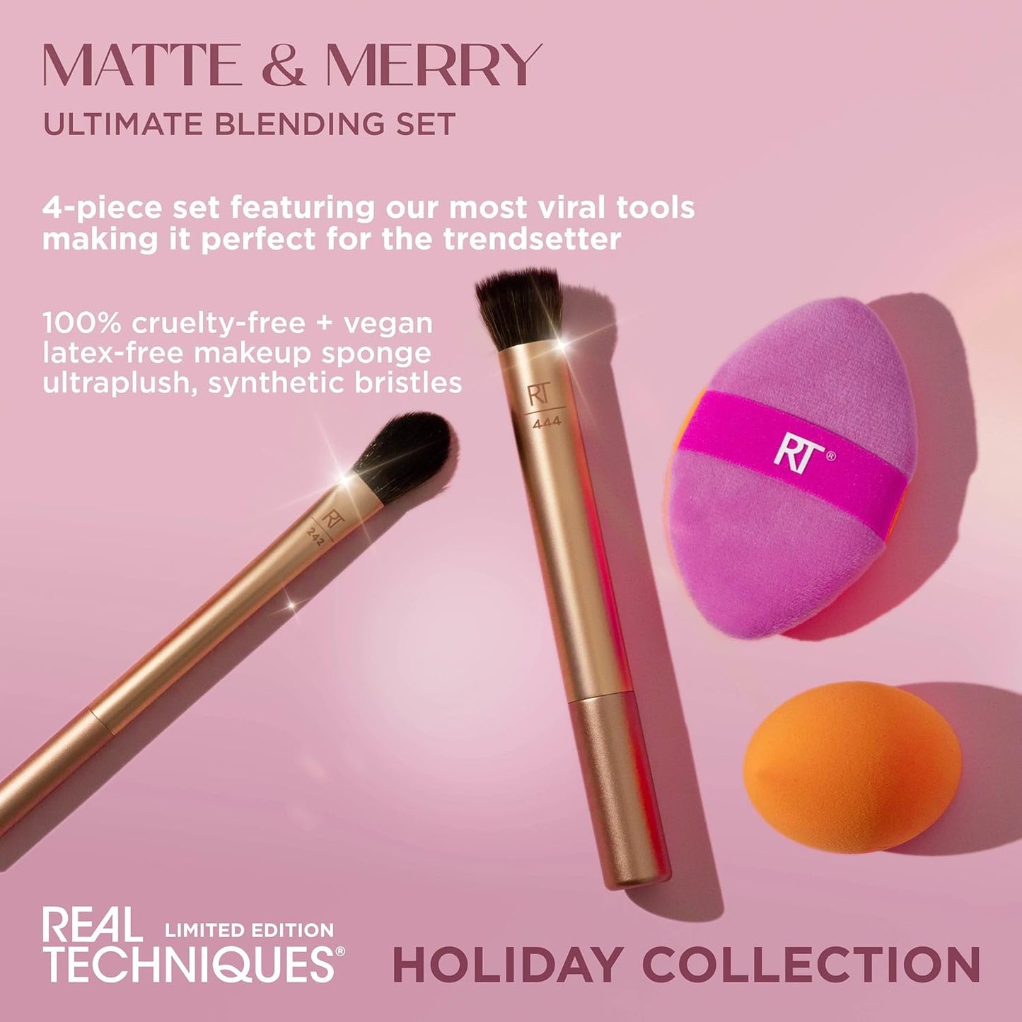 Real Techniques Brightening Concealer Makeup Brush, Viral Kitten Paw Brush Conceals Under Eyes, & Imperfections, Cover Dark Circles, For Brightener & Concealer, RT 242 Brush, Cruelty-Free, 1 Count