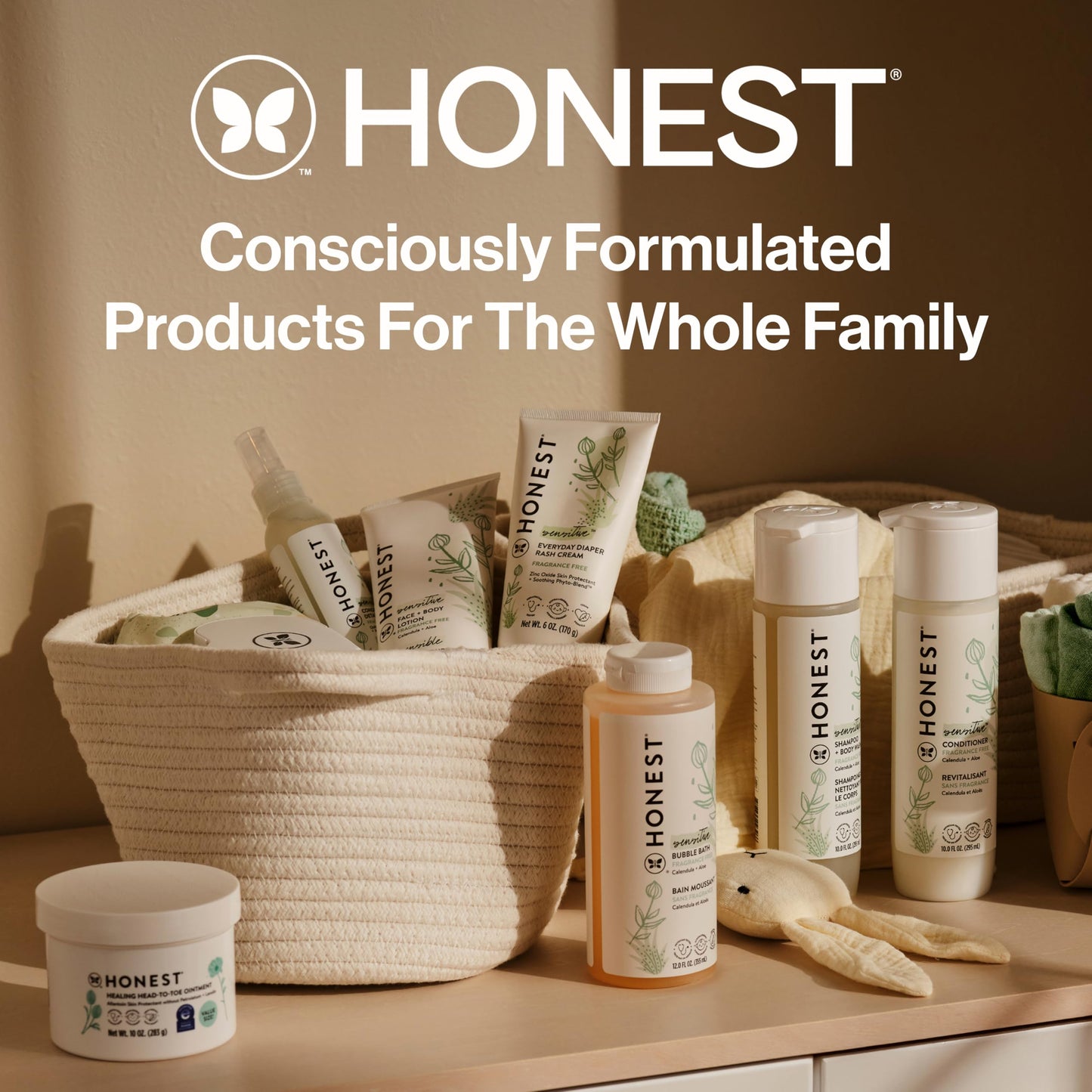 The Honest Company Comfort Dry Overnight Diapers, Up to 12 Hours Protection, Hypoallergenic, Cozy Cloud + Star Signs, Club Box Size 4 (22–37 lbs), 48 Count