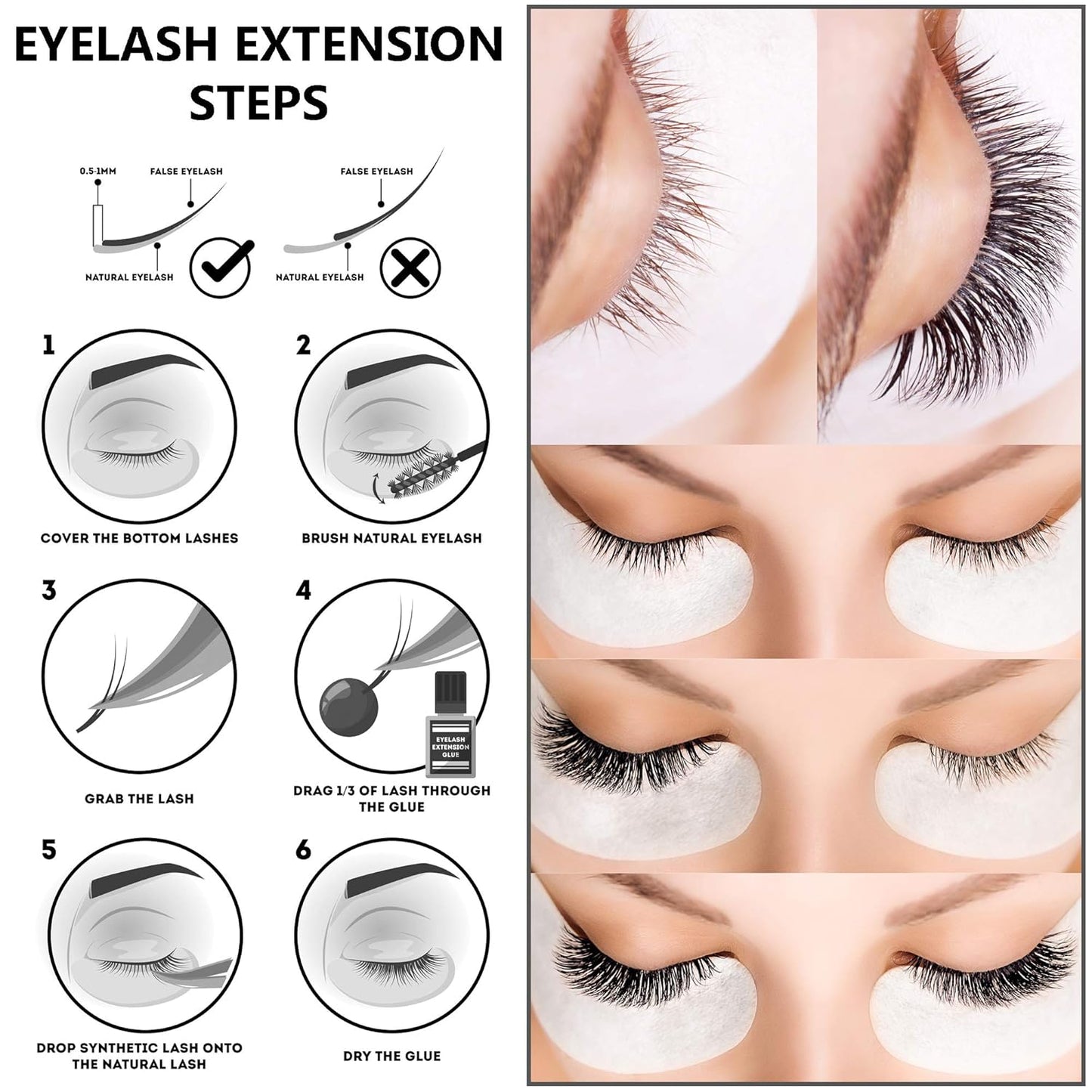 Coco Honey Eyelash Extensions - 3D Volume C Curl Faux Mink Lashes | 0.07mm Thickness, 9mm Length